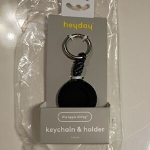Heyday Black Keychain & Holder